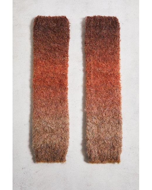 Out From Under Brown Fuzzy Ombre Leg Warmers