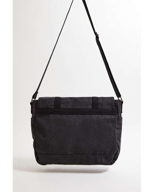 BDG Black Canvas Messenger Bag for men