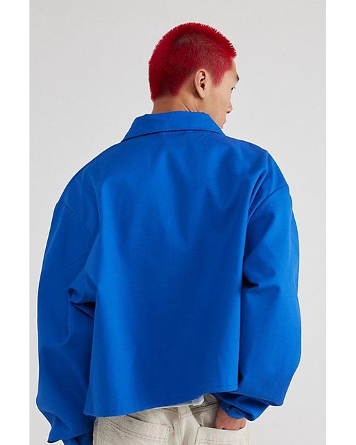Urban Renewal Blue Remade Cropped Utility Jacket for men