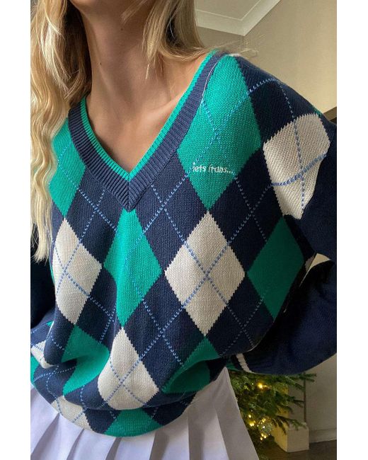 iets frans Argyle Knit Boyfriend 