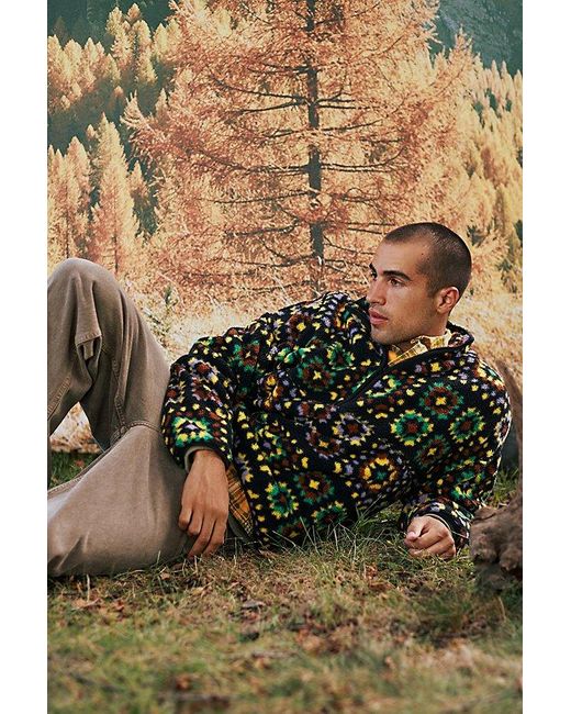 BDG Black Yosemite Half-Zip Pile Fleece Sweatshirt for men