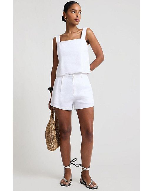 Onia White Open Back Shell Top