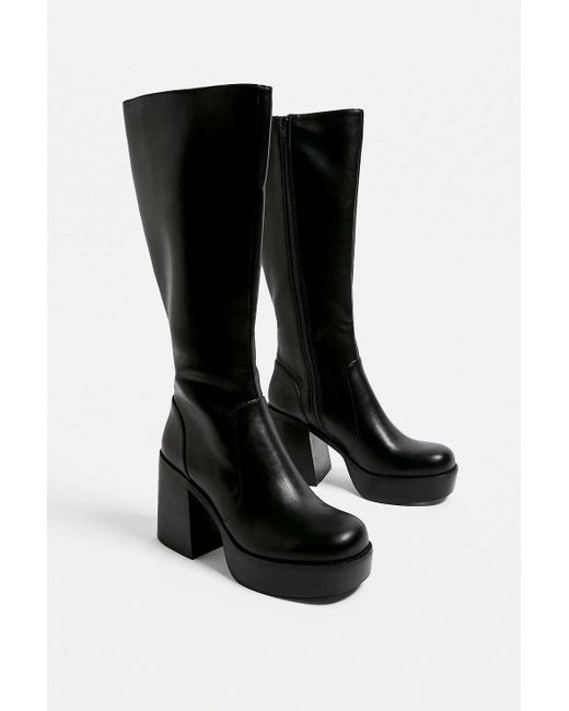 knee platform boots