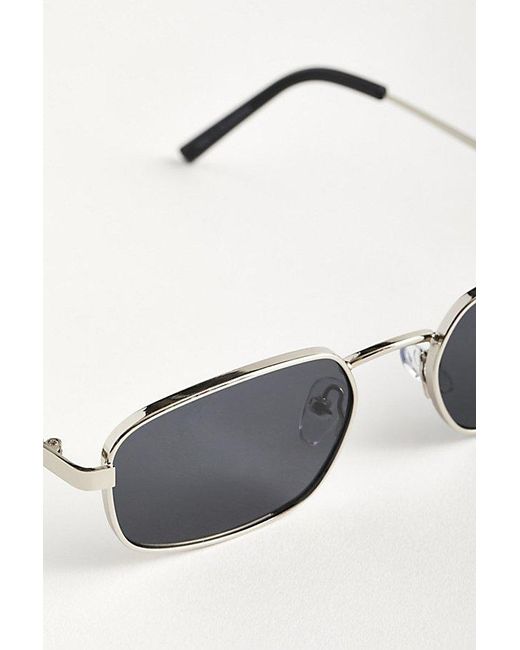 Urban Outfitters Metallic Leo Slim Metal Sunglasses for men