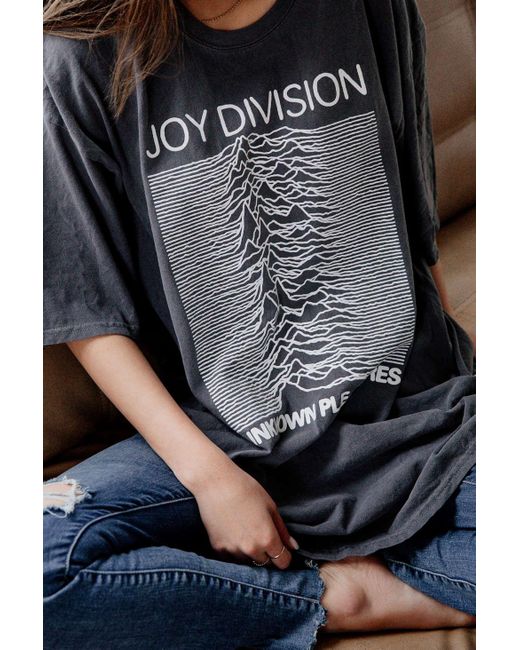 Urban Outfitters Gray Joy Division Unknown Pleasures T-shirt Dress