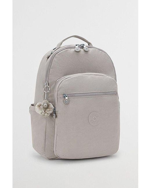 Kipling Gray Seoul Large Nylon Backpack