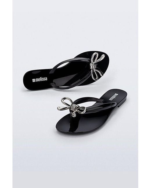Melissa White Harmonic Iris Bow Jelly Sandals