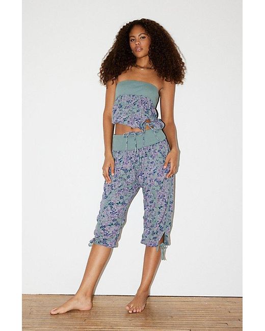 Out From Under Blue Journey Cropped Balloon Pant