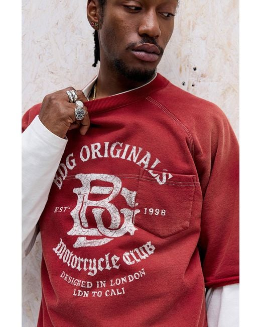 BDG Red Moto Double Layer T-shirt for men