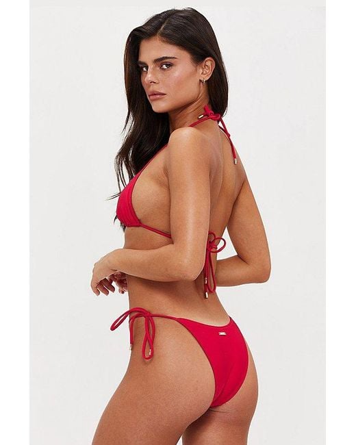 Sunkissed Red Le Triangle String Bikini Bottom