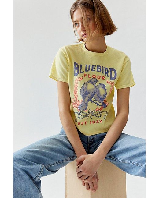 Urban Outfitters Green Bluebird Est. 1922 Slim Graphic Tee