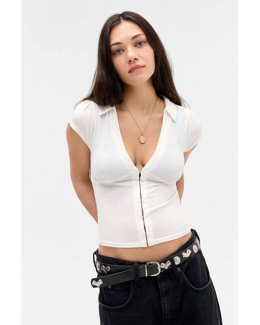 Silence + Noise White Silence + Noise Loren Hook & Eye Shirt