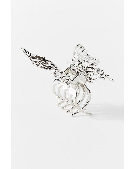 Urban Outfitters White Charley Metal Butterfly Claw Clip