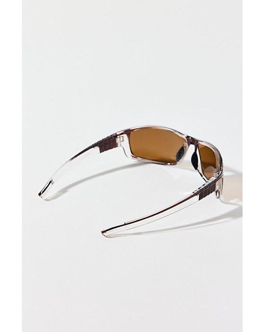 Urban Outfitters White Axel Two-Tone Shield Sunglasses for men
