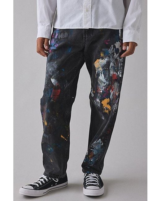 Vintage & ReMADE by UO Blue Remade By Uo Painted Levi's Slouchy Fit Jean for men