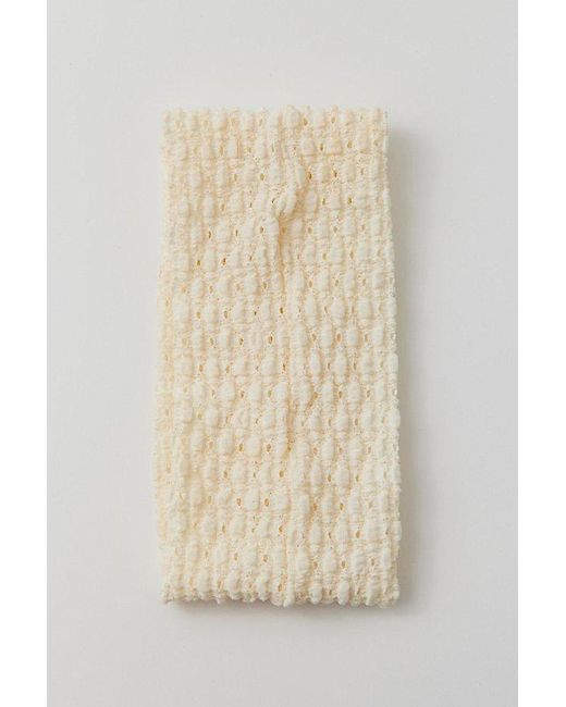Urban Outfitters White Textured Soft Headband