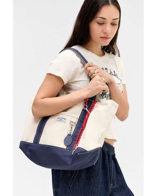 BDG Blue Canvas Keychain Tote Bag