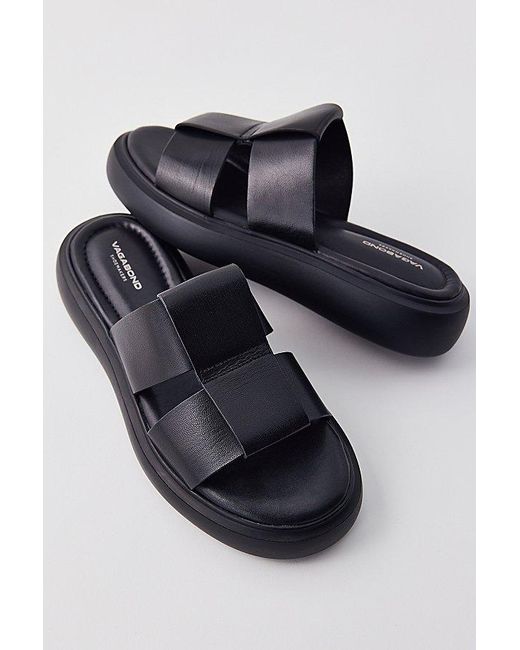 Vagabond Black Blenda Woven Slide Sandal