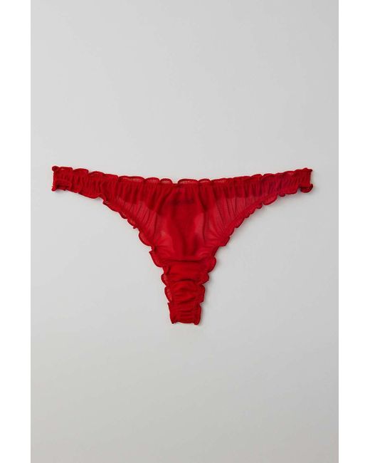 Out From Under Red Out From Under Sweet Nothings Be Mine Embroide Thong