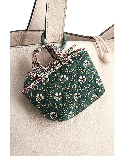 Vera Bradley Multicolor Quilted Cotton Mini Tote Bag Keychain