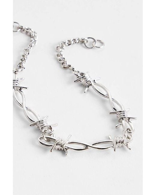 Urban Outfitters Mens Barbed Wire Necklace Urban Outfitters Uo