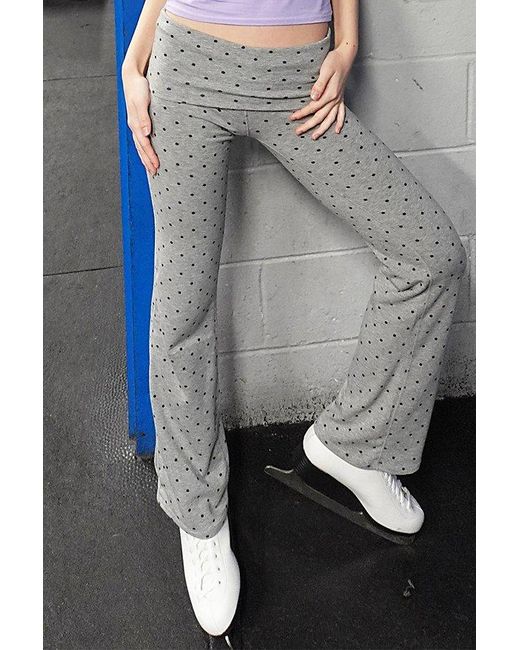 strawberry western polka dot pants 水玉 Strawberry Western Polka Dot Foldover Pant in Gray | Lyst