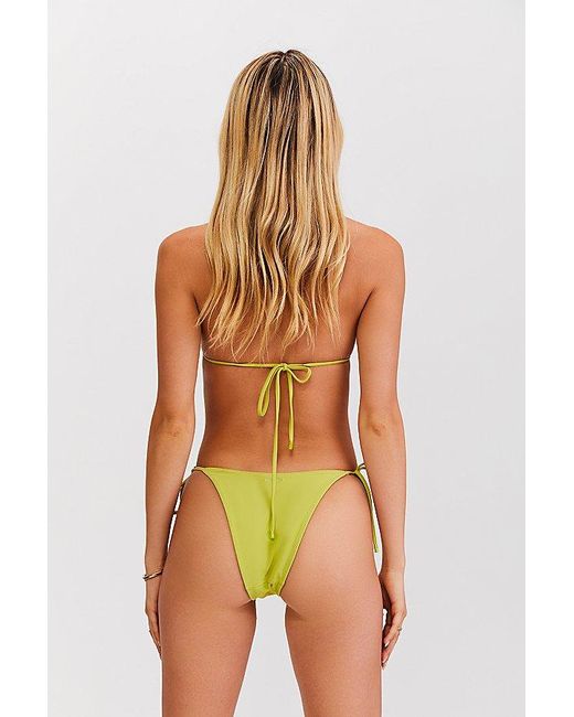 Sunkissed Green Le Triangle String Bikini Top