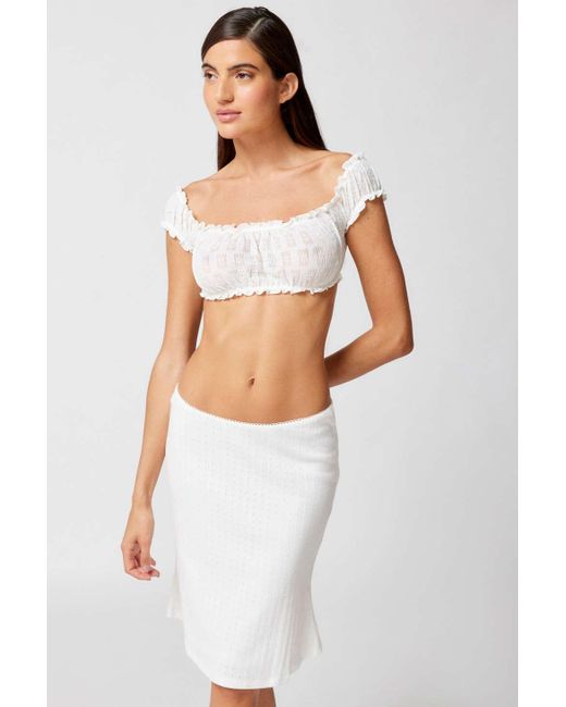 Lioness White Merci Midi Skirt