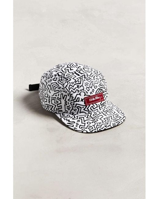 Urban Outfitters White Keith Haring Allover Print Hat for men