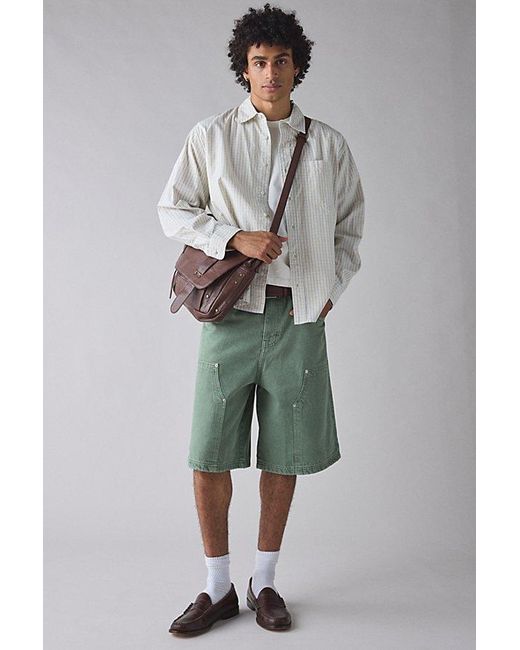 BDG Green Astro Baggy Twill Double Knee Short for men