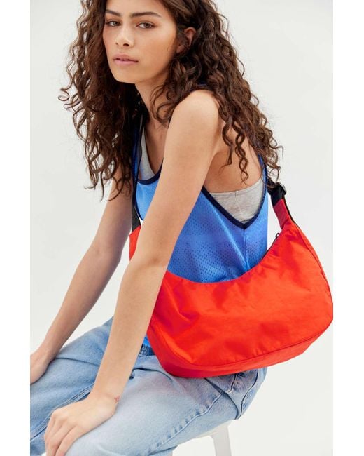 Baggu Orange Medium Nylon Crescent Bag