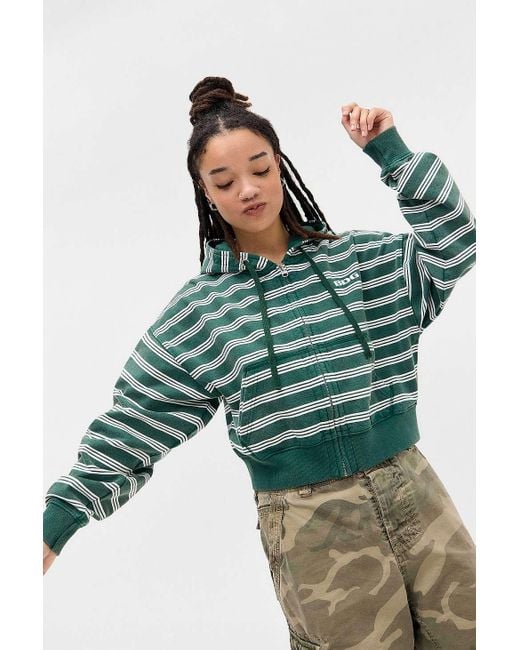 BDG Green Easy Stripe Hoodie