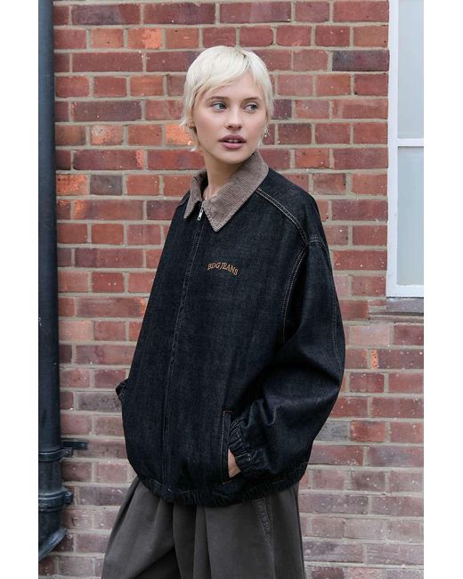 BDG Black Denim Harrington Jacket