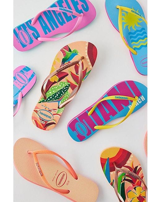 Havaianas Multicolor Printed Slim Flip Flop Sandal
