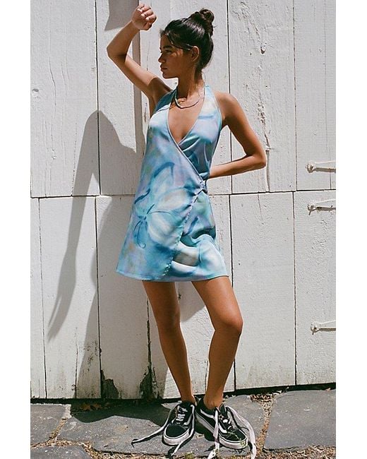 wine halter dress Wine Halter Neck Satin Maxi Dress – Rare London main image 0