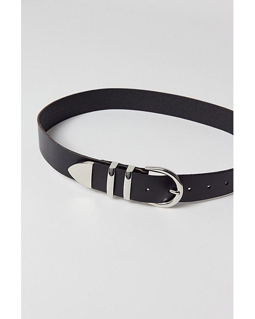 Urban Outfitters Green Uo Isla Curved Buckle Leather Belt