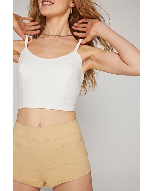 Urban Outfitters White Uo Aria Cutout Tank Top