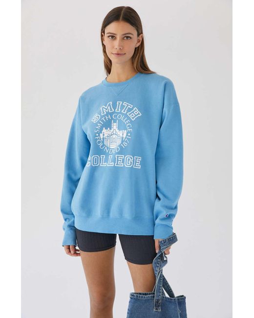 Champion Blue Uo Exclusive Smith College Sweatshirt