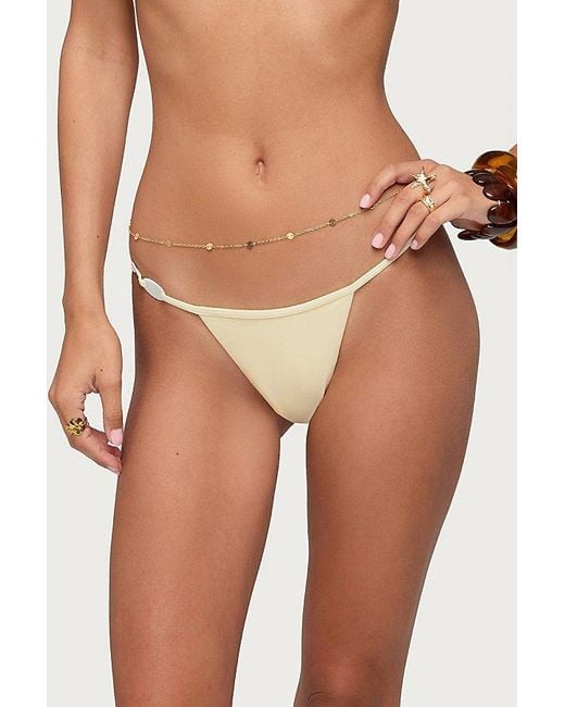 Edikted Natural Evana Bead String Bikini Bottom
