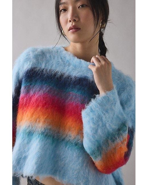 BDG Gray Bailey Brushed Knit Oversized Pullover Sweater