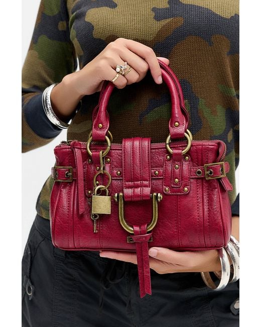 BDG Red Mini Karlie Lock Bag