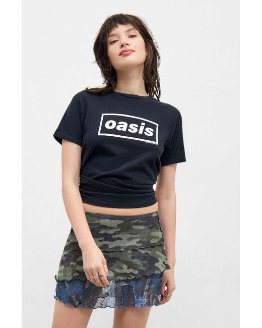 Urban Outfitters Black Basic Pleasure Mode Dolly Mesh Camo Skirt Xs At