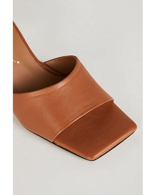INTENTIONALLY ______ Brown House Leather Mule Heel