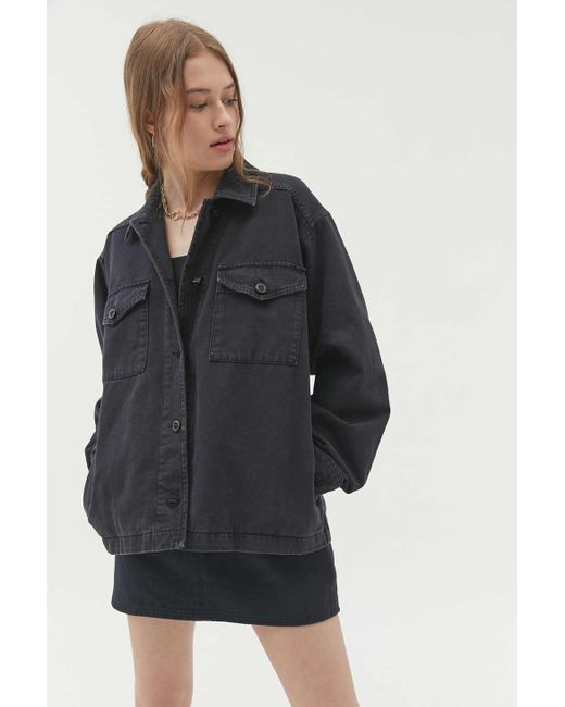 BDG Black Denim Shirt Jacket | Lyst