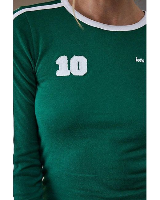 iets frans Green Iets Frans. Mia Long-Sleeved Football Tee