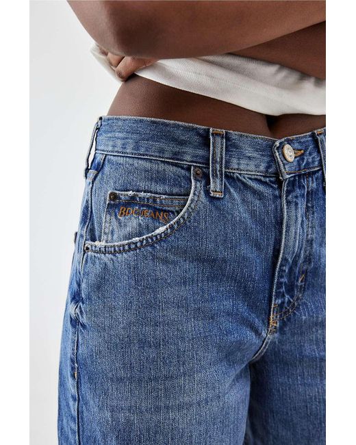BDG Blue Boyfriend-jeans logan" im used-look mit riemen und vintage-waschung