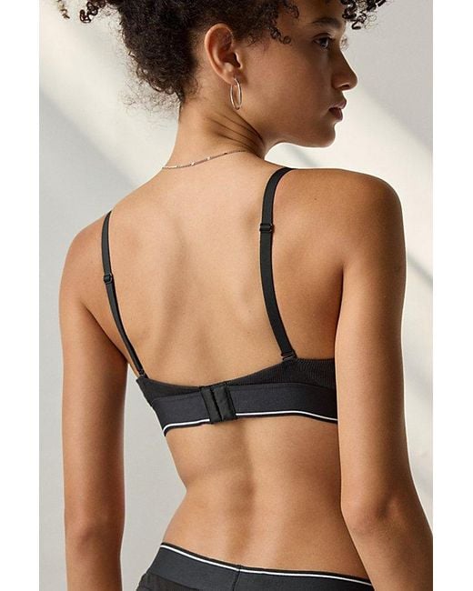 Hanes Brown Uo Exclusive Jersey Knit Triangle Bralette Top