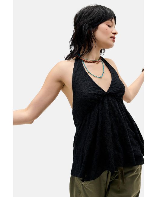 Kimchi Blue Black Piper Halter Top