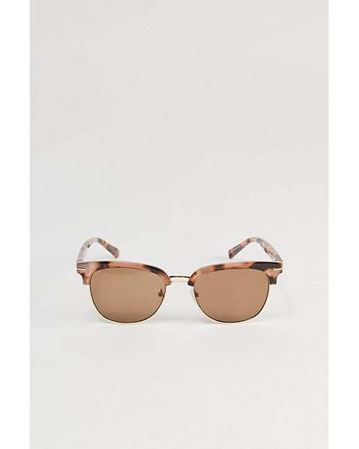 Urban Outfitters Natural Hudson Square Half-Frame Sunglasses for men