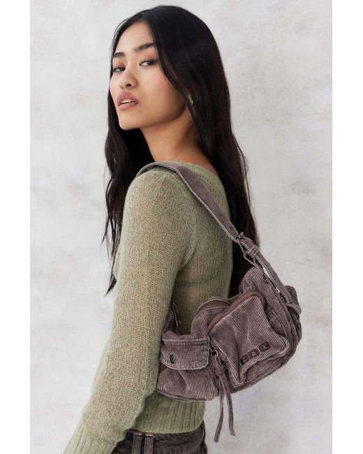 BDG Brown Amelia Corduroy Pocket Shoulder Bag